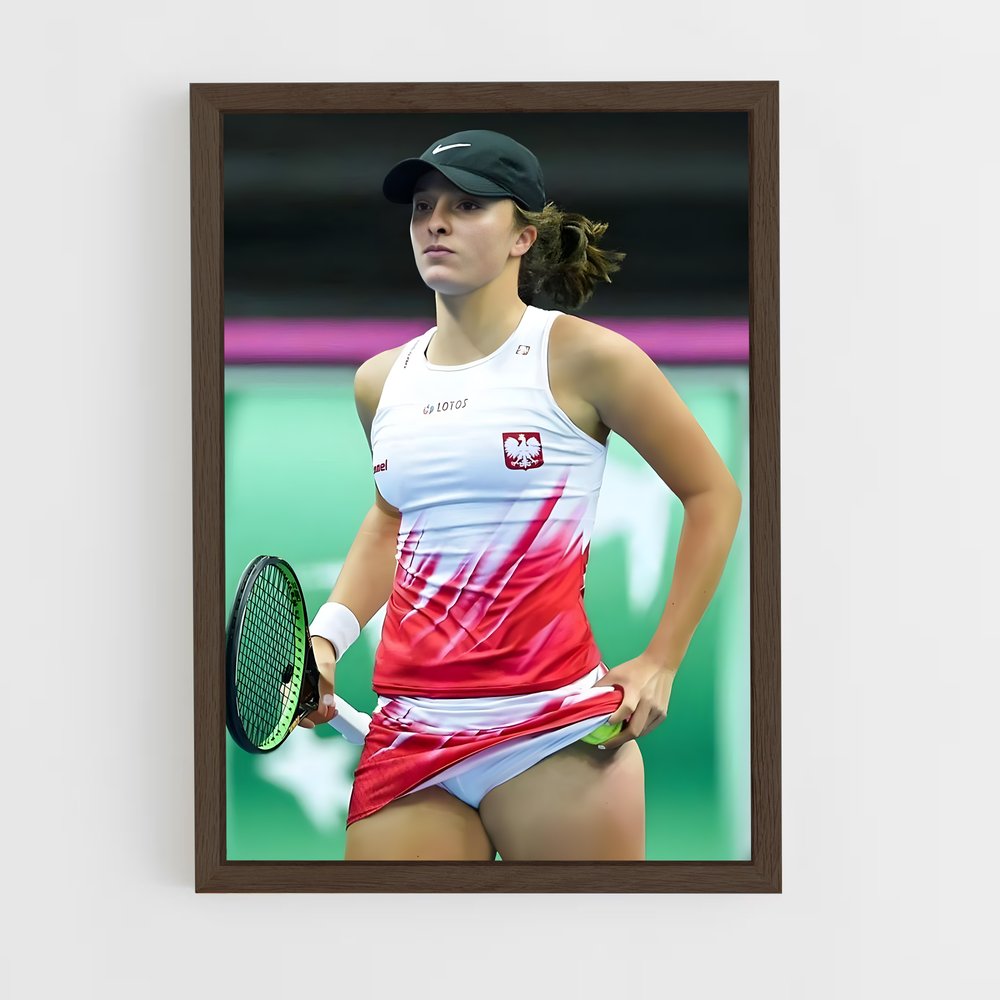 Poster La Raquette Rouge – affiche Tennis (vue 5)